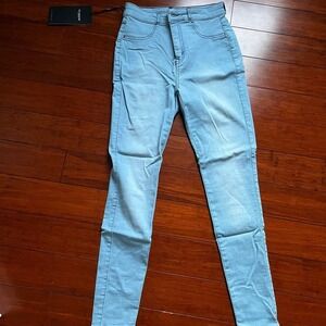 Fit jeans Norway size small bleach blue high waisted